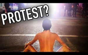 Media PRAISES Naked Woman Protesting the Police