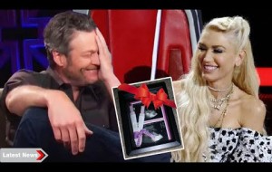 Unbelievable response: Blake Shelton's happy tears when opening a surprise gift from Gwen