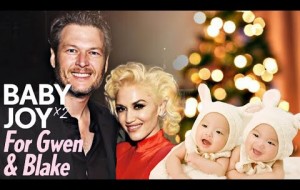 Gwen Stefani beams at Blake Shelton as they make a sweet announcement together on Christmas