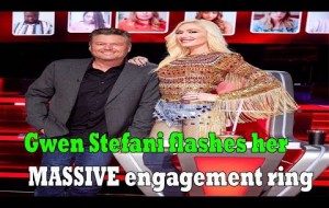 Gwen Stefani flashes her MASSIVE engagement ring from Blake Shelton