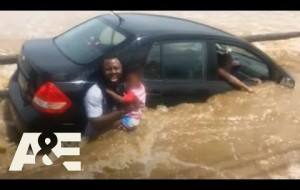 Rescue Cam: Family Swept Away by Strong Current Rescued