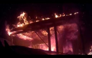 Helmet Cam Well Involved Structure Fire