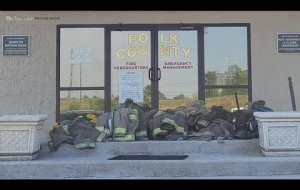 Group of Georgia volunteer firefighters walk off job