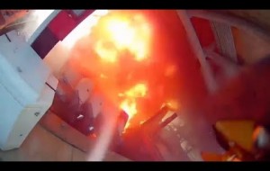 Helmet camera captures intense boat fire at Florida marina