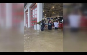 Hurricane Ian:  Waist-deep water floods Florida fire station
